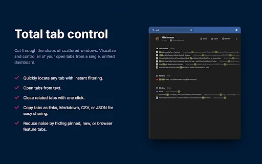 Session Buddy: Pamahalaan ang Iyong mga Tab at Bookmark nang Madali - Screenshot 3