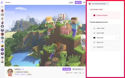Live & Stream Recorder: I-download ang Live Streams sa Chrome - Screenshot 2