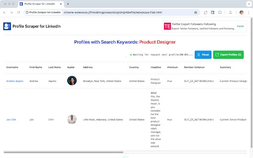 Profile Scraper for LinkedIn – I-download ang Pinakamahusay na Tool - Screenshot 4
