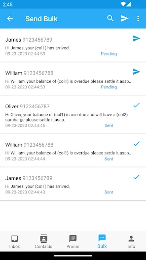 I-download ang Bulk Messages from Excel/CSV – Mabilis na SMS Tool - Screenshot 5