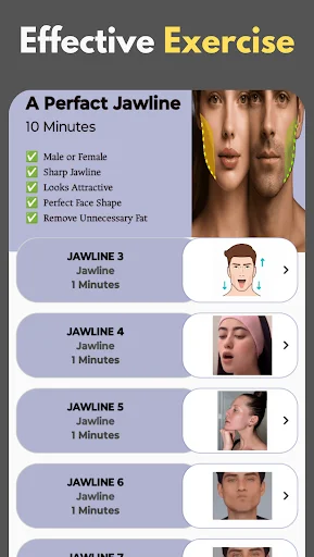I-download ang Jawline And Face Exercise App – Pabilisin ang Panga - Screenshot 3