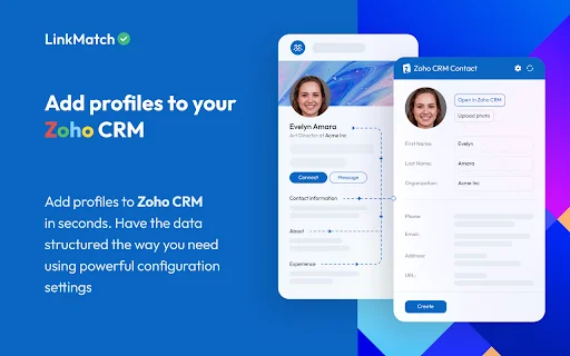 LinkMatch Para sa Zoho CRM – Pinakamahusay na Integration Tool - Screenshot 1