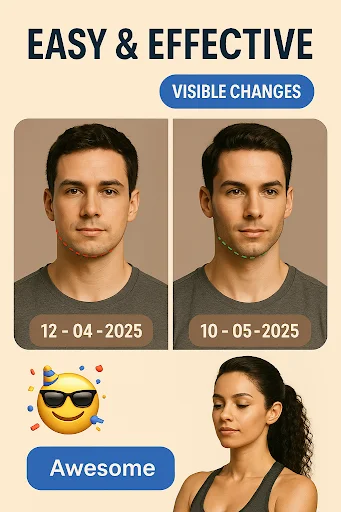I-download ang Jawline And Face Exercise App – Pabilisin ang Panga - Screenshot 5