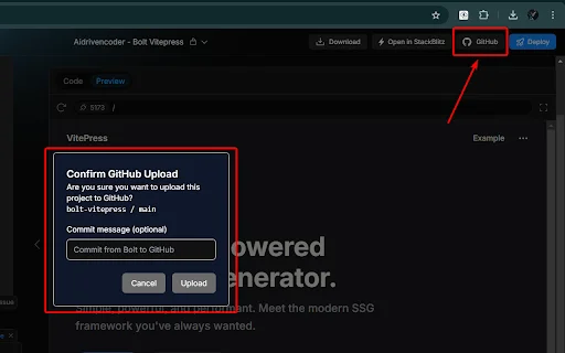 Bolt to GitHub Extension: I-automate ang Iyong Workflow - Screenshot 3
