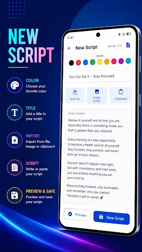 I-download ang Teleprompter & Video Prompter – Libreng Script Tool - Screenshot 2